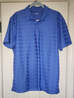 Van Heusen Blue Striped Polo Shirt